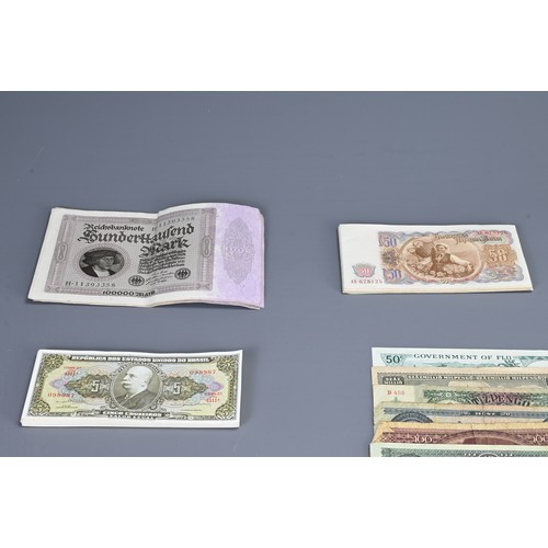 339 - COLLECTION OF WORLDWIDE BANKNOTES. Comprising: Hungarian (20, 100 Forint) Bulgarian (50 Leva, 1951),... 