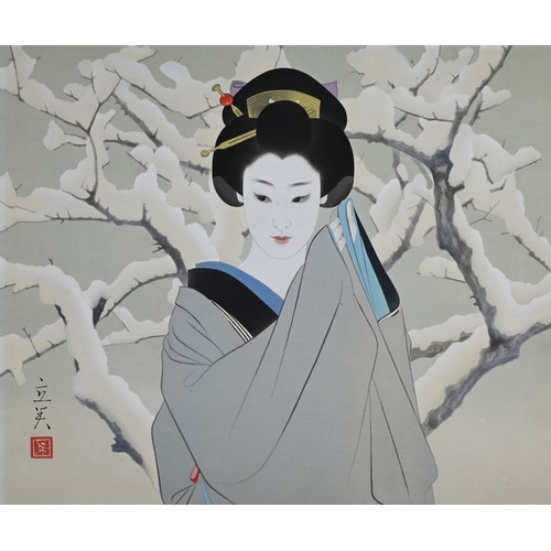 234 - A JAPANESE WOODBLOCK PRINT, ‘YUKI’ (SNOW), SHIMURA TATSUMI. Japanese woodblock print entitled ‘Yuki’... 