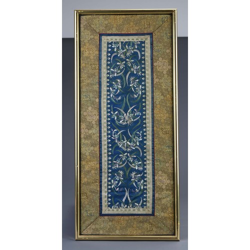 224 - TWO CHINESE FRAMED EMBROIDERIES, 20TH CENTURY. To include a silk embroidered scene with a tiger in m... 