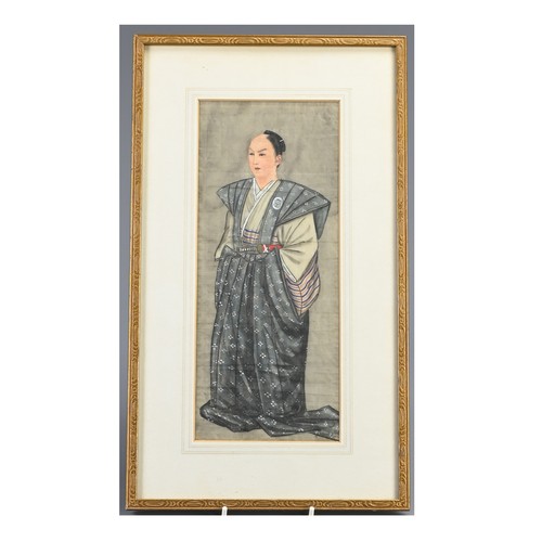 228 - A JAPANESE WOODBLOCK PRINTS BY TOYOHARA KUNICHIKA, AND TWO PAINTINGS. The woodblock print circa 1865... 