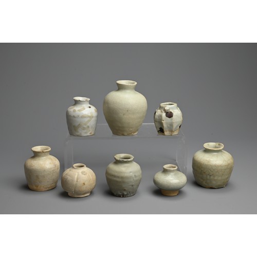 185 - A GROUP OF CHINESE PORCELAIN JARS SONG / YUAN DYNASTY. To include a rare Chinese iron spot glazed oc... 