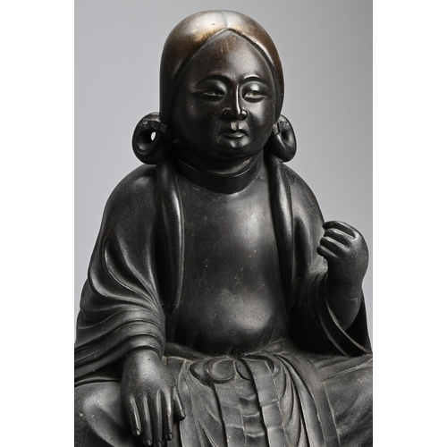 355 - A LARGE JAPANESE BRONZE TAKERU BUDDHA, KIBUNDO SHOHEI III (1892-1929), SHOWA PERIOD. 37cm high x 27.... 