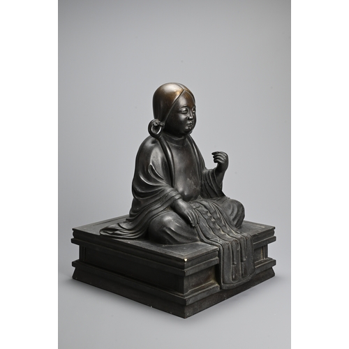 355 - A LARGE JAPANESE BRONZE TAKERU BUDDHA, KIBUNDO SHOHEI III (1892-1929), SHOWA PERIOD. 37cm high x 27.... 