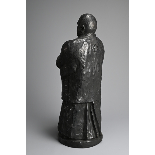 357 - A LARGE JAPANESE BRONZE FIGURE OF SAMURAI SAIGŌ TAKAMORI, TADAO KOGA, SIGNED, 20TH CENTURY. Tadao Ko... 