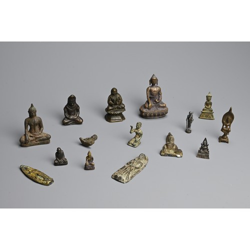 291 - A GROUP OF SOUTHEAST ASIAN BRONZE IDOLS AND FIGURES, 19/20TH CENTURY. To include various figures of ... 