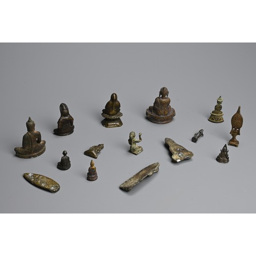 291 - A GROUP OF SOUTHEAST ASIAN BRONZE IDOLS AND FIGURES, 19/20TH CENTURY. To include various figures of ... 