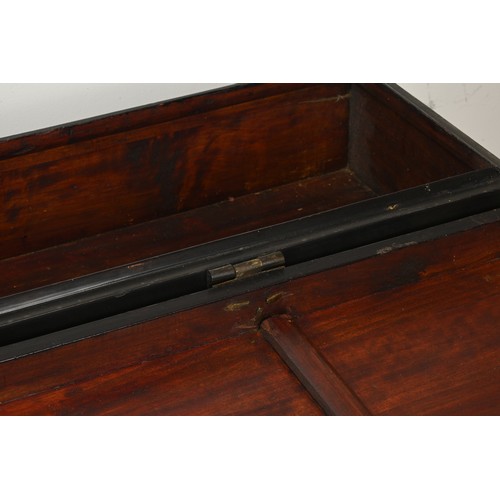 338 - A RARE LARGE CHINESE BLACK LACQUERED BOX, POSSIBLY A GUZHENG CASE, LATE QING / REPUBLIC PERIOD. Of l... 