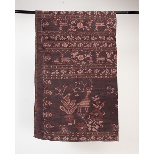 242 - A GROUP OF 20TH CENTURY INDONESIAN TEXTILES. Comprising: a small Sumba cotton ikat, woven with birds... 