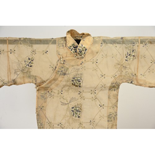 228 - A GROUP OF CHINESE EMBROIDERED SILK AND GAUZE CHILDREN'S ROBES, EARLY-LATE 20TH CENTURY. Comprising:... 