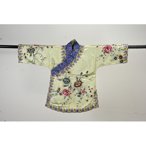 228 - A GROUP OF CHINESE EMBROIDERED SILK AND GAUZE CHILDREN'S ROBES, EARLY-LATE 20TH CENTURY. Comprising:... 