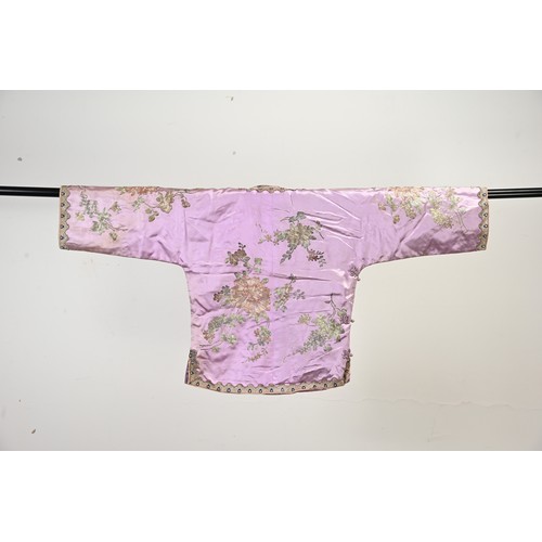 228 - A GROUP OF CHINESE EMBROIDERED SILK AND GAUZE CHILDREN'S ROBES, EARLY-LATE 20TH CENTURY. Comprising:... 