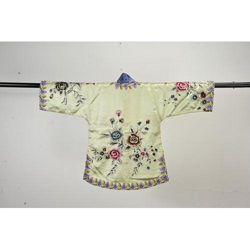 228 - A GROUP OF CHINESE EMBROIDERED SILK AND GAUZE CHILDREN'S ROBES, EARLY-LATE 20TH CENTURY. Comprising:... 