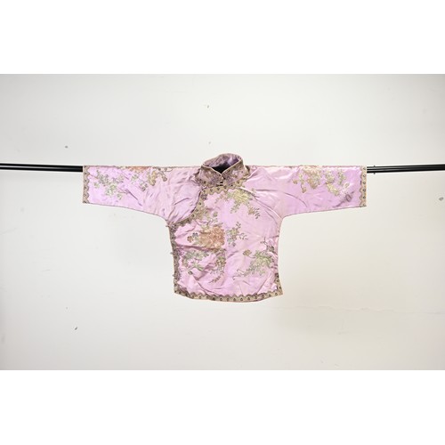 228 - A GROUP OF CHINESE EMBROIDERED SILK AND GAUZE CHILDREN'S ROBES, EARLY-LATE 20TH CENTURY. Comprising:... 