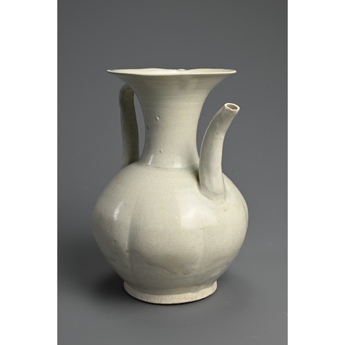 178 - A CHINESE QINGBAI GLAZED PORCELAIN EWER, SONG DYNASTY (960-1279). Fairly heavily potted globular bod... 