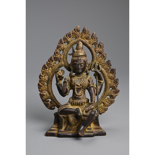 201 - A GROUP OF TIBETAN ITEMS, 20TH CENTURY. To include a bronze figure seated holding ritual items; Toge... 