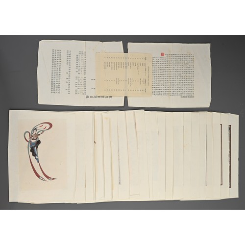 279 - AFTER DUAN WENJIE (1917 - 2011), SHI WEIXIANG (1924) AND OTHERS, A FOLIO OF MURAL PAINTINGS OF THE T... 