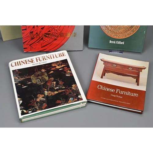 324 - A GROUP OF REFERENCE BOOKS AND CHINESE WORKS OF ART. To include, Carved Lacquer in the Collection of... 