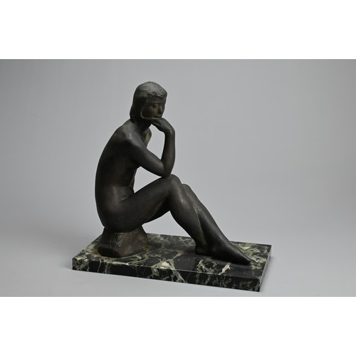 308 - A JAPANESE BRONZE NUDE, MASAHIKO YAMAMOTO, 20TH CENTURY. ‘First Love’ by Masahiko Yamamoto (the son ... 