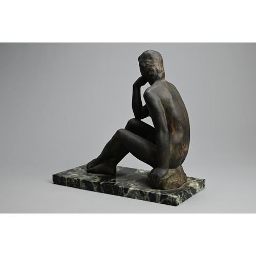 308 - A JAPANESE BRONZE NUDE, MASAHIKO YAMAMOTO, 20TH CENTURY. ‘First Love’ by Masahiko Yamamoto (the son ... 