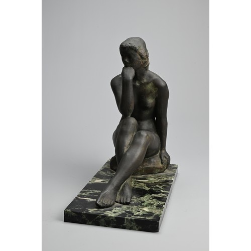 308 - A JAPANESE BRONZE NUDE, MASAHIKO YAMAMOTO, 20TH CENTURY. ‘First Love’ by Masahiko Yamamoto (the son ... 