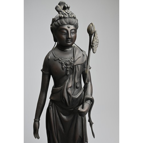 301 - A JAPANESE BRONZE OKIMONO OF HOLY KANNON BODHISATTVA, TAKAMURA KŌUN. After Takamura Kōun (1852-1934)... 