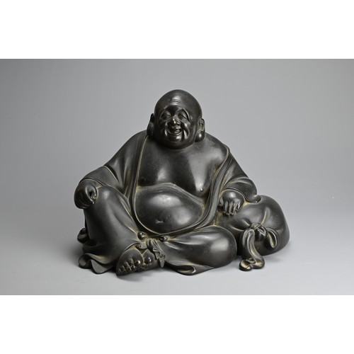 303 - A JAPANESE MEIJI/TAISHO BRONZE OF HOTEI BY RYUKI (NOGAMI TATSUOKI), 20TH CENTURY. By Ryuki (Nogami T... 