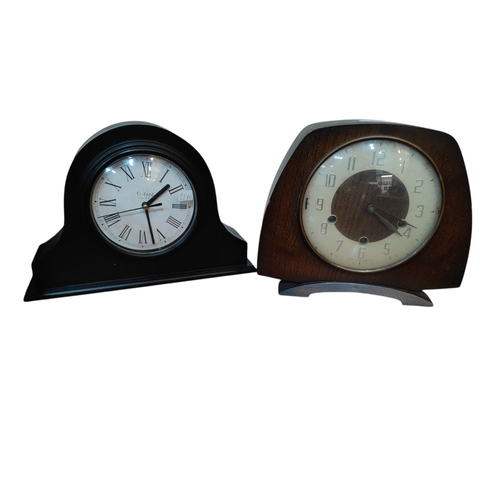 340 - 2 VINTAGE MANTLE CLOCKS