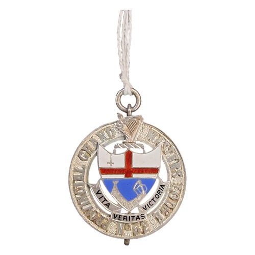 429 - SILVER & ENAMEL MASONIC JEWEL