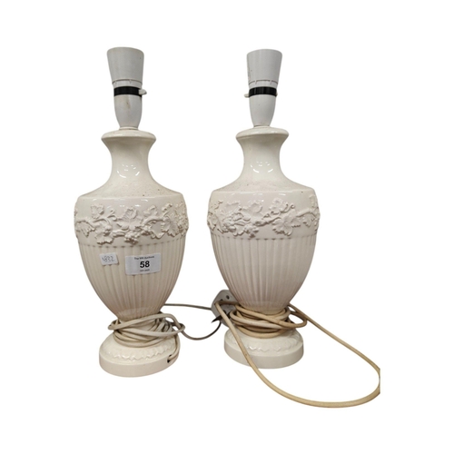 58 - PAIR OF WEDGEWOOD LAMPS