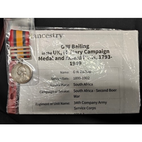 422 - QUEEN SOUTH UMENTATION AFRICA MEDAL WITH DOC