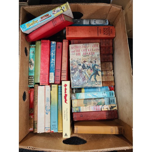 194 - 2 BOXES OF OLD BIGGLES AND JUST WILLIAM BOOKS