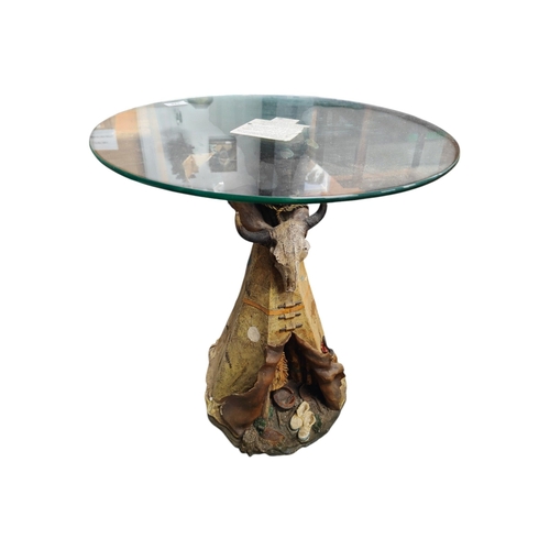 124 - WIGWAM LAMP TABLE