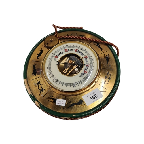 168 - CIRCULAR BAROMETER MADE IN WEST GERMANY (STAMPED)