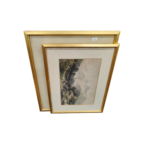 213 - 2 LARGE FRAMED PRINTS