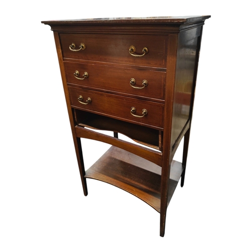 258 - EDWARDIAN 4 DRAWER CABINET