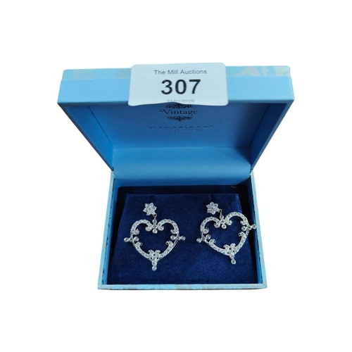 307 - PAIR OF NEWBRIDGE CRYSTAL EARRINGS