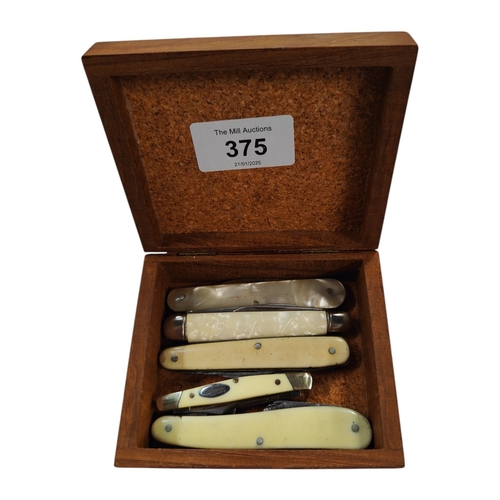 375 - 5 VARIOUS PEN KNIVES