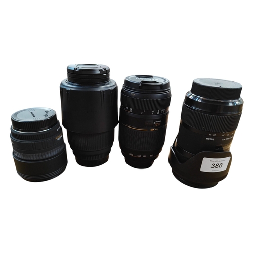 380 - 4 CAMERA LENSES