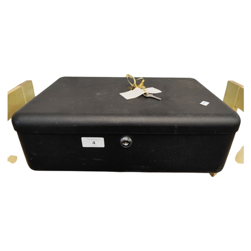 4 - METAL CASH BOX WITH KEY