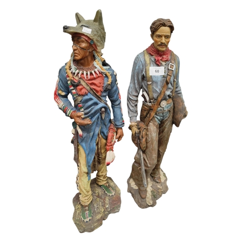 60 - INDIAN FIGURE AND A COWBOY FIGURE