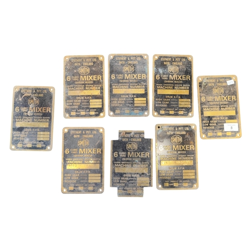 8 - QUANTITY OF INDUSTRIAL BRASS PLAQUES