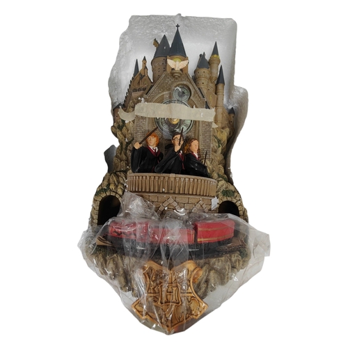 108 - BRADFORD EXCHANGE HARRY POTTER HOWARTS FULLY SCULPTED WALL CLOCK