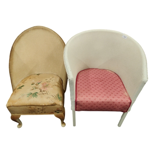 131 - PAIR OF LLOYD LOOM BEDROOM CHAIRS