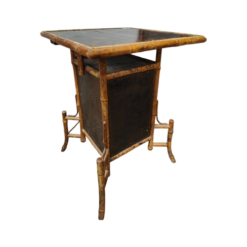 133 - VICTORIAN PAINTED BAMBOO WINDOW TABLE