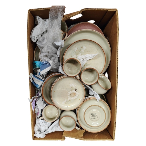 23 - LARGE BOX OF DENBY DINNERWARE