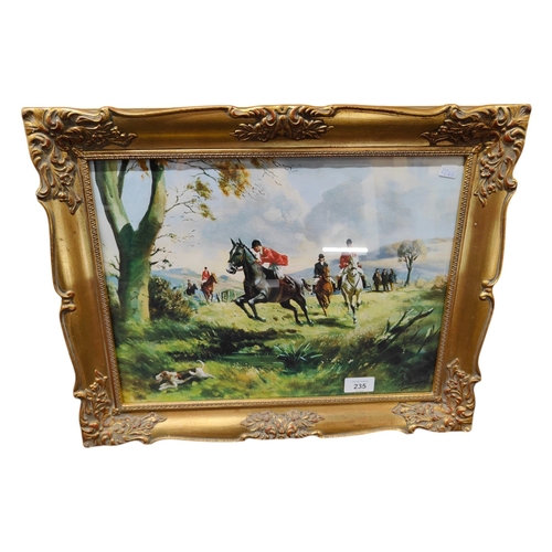 235 - GILT HUNTING PRINT