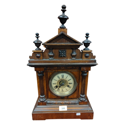 249 - EDWARDIAN MANTLE CLOCK