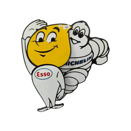 269 - PAIR OF SIGNS - ESSO & MICHELIN