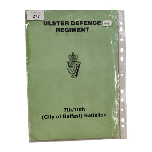 277 - ULSTER DEFENCE REGIMENT PASSING OUT PARADE 1990 BOOKLET