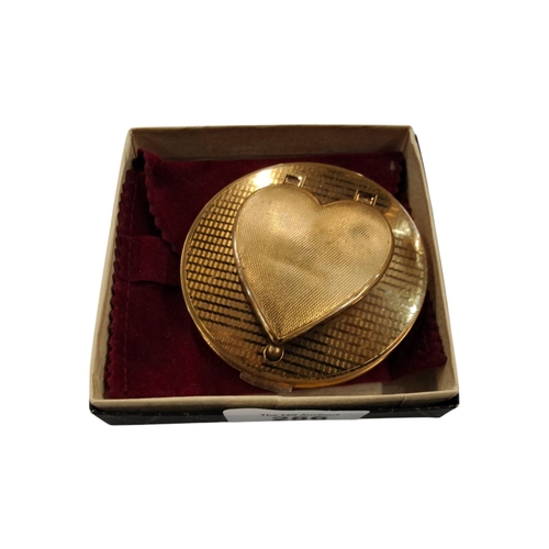 286 - UNUSUAL VINTAGE LOCKET HEART COMPACT